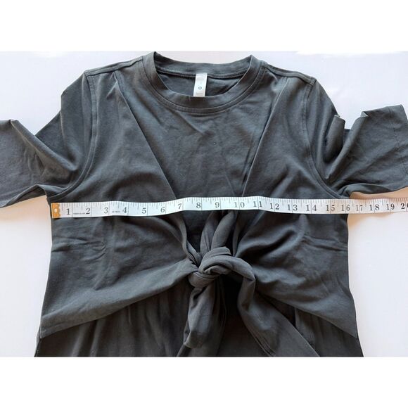 NWT Lululemon Women's Pima Cotton Wrap-Front T-Shirt Dress in Black Size 2 - Picture 12 of 13
